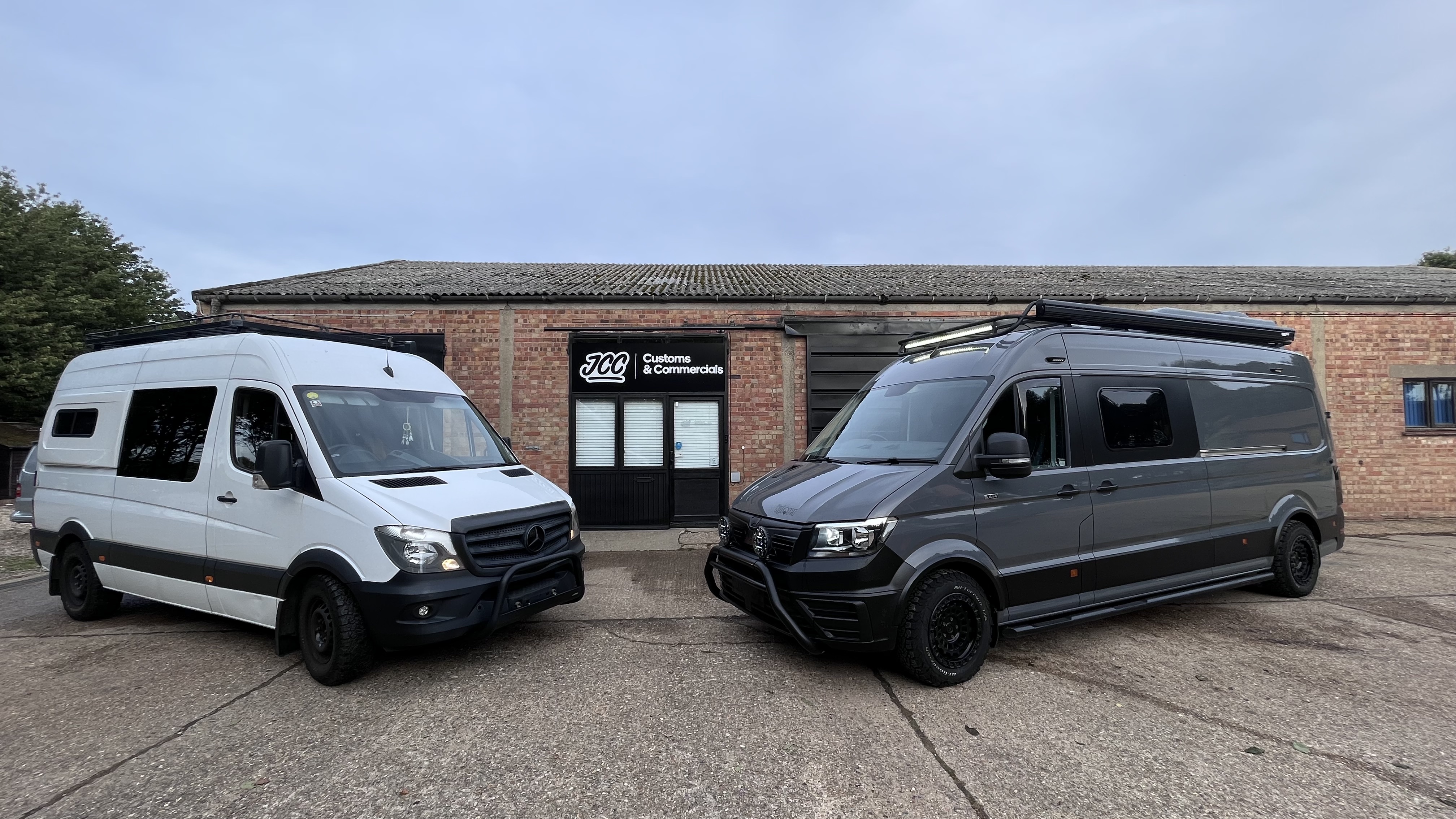 Two custom campervan conversions by JCC Customs in Norwich