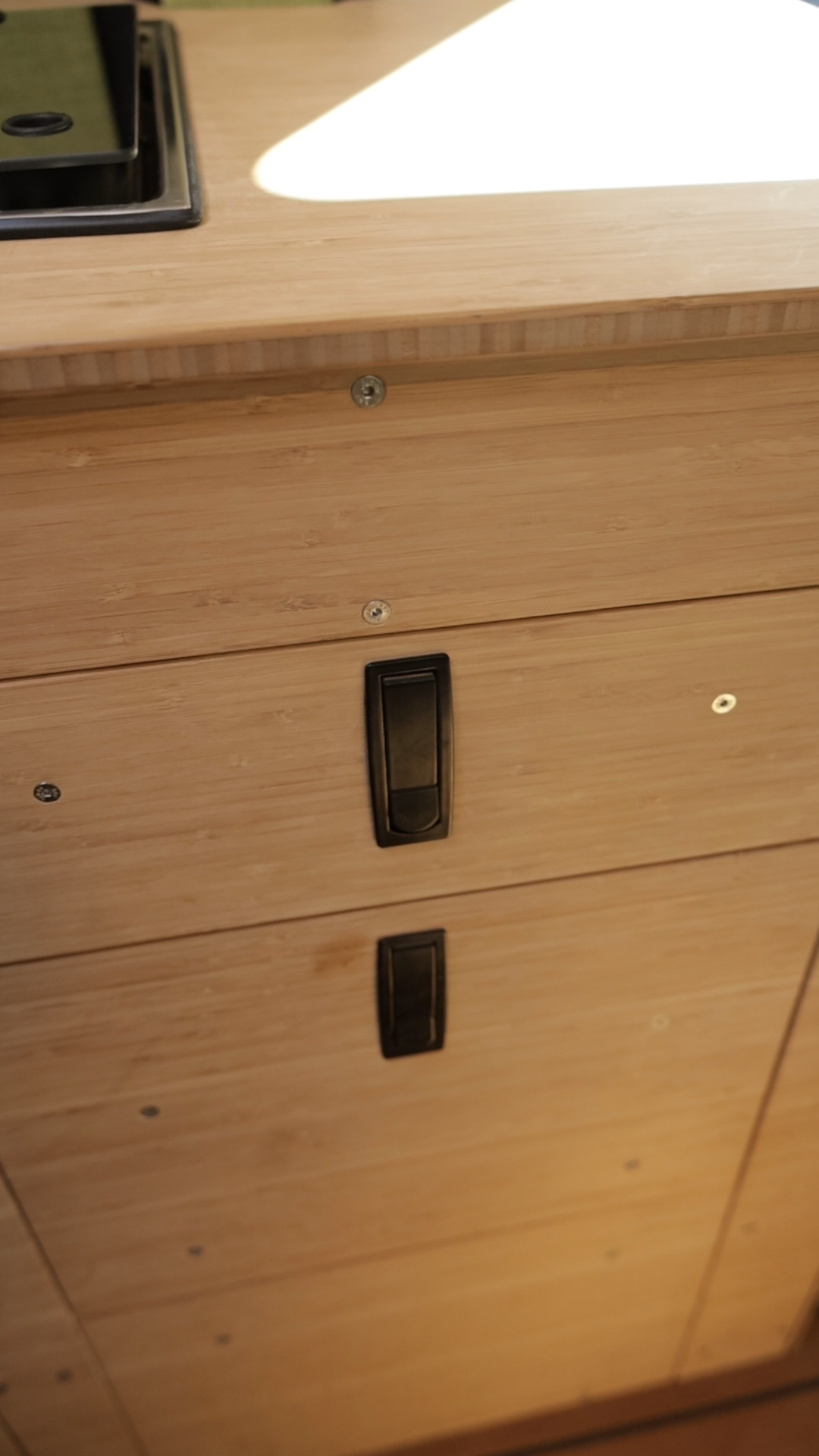 Bamboo drawer fronts